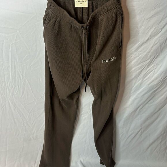 youngLA thermal pants new without tags size Large Brown color - Picture 1 of 7